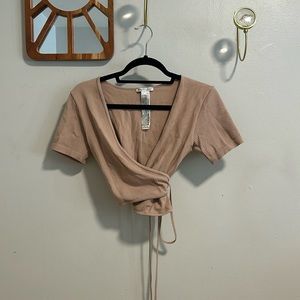 Pink wrap tee